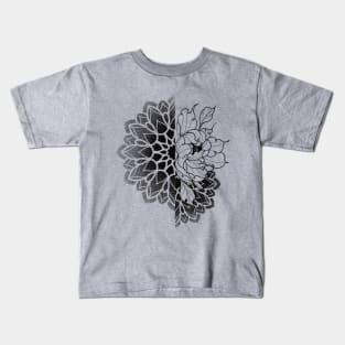 Mandala peonies Kids T-Shirt